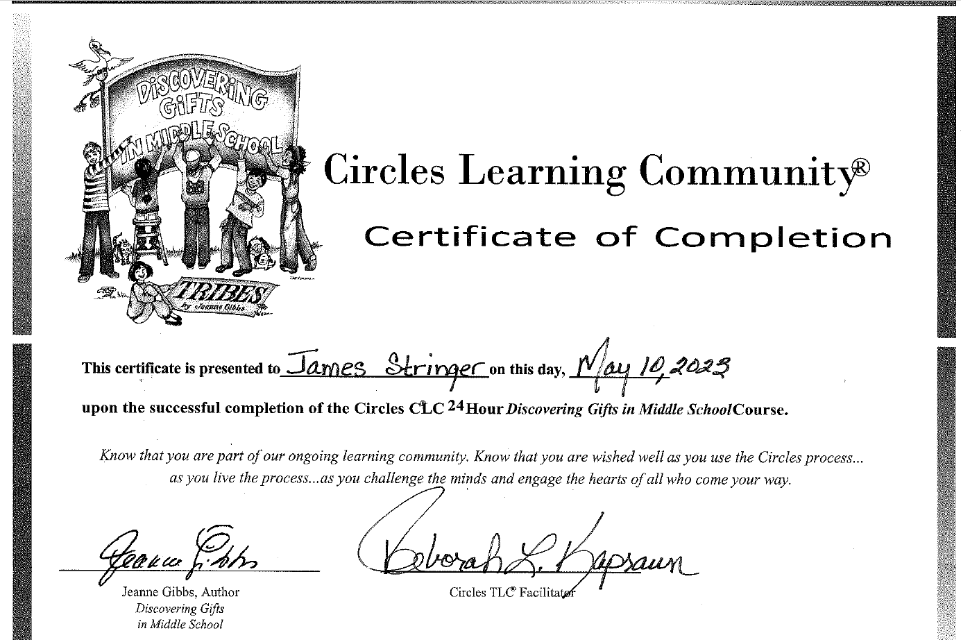 circles certificate